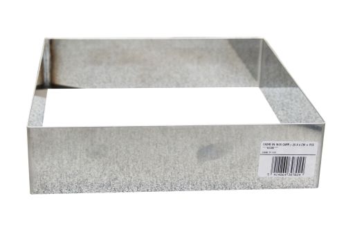 [51701109] VIERKANTE ROESTVRIJSTALEN FRAME 20 X 5 CM