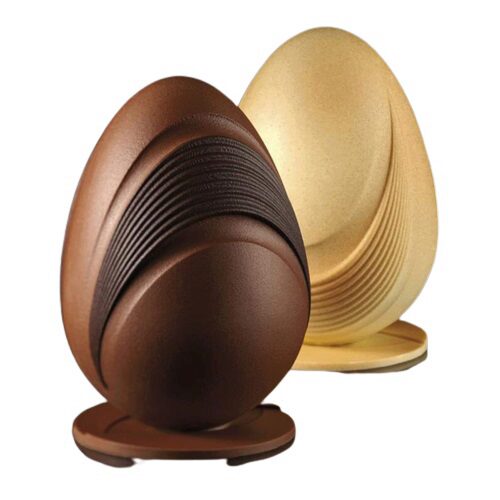 [70410447] PAVONI MOULES THERMOFORMÉS OEUF "COMB"KIT 2 PIÉCES Ø 140 X H 200 MM