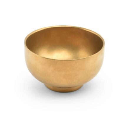[60252036] F2D VINTAGE GOLD DOUBLE WALL BOWL 13XH7.5CM