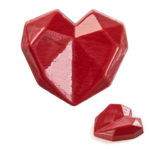 [08053858] 2068044 ROOD ORIGAMI BOM HART Ø3CM CHOCOLADE 105 STUKS