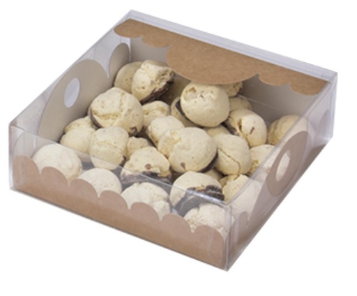 [42405047] "MARQUISE" BOXES KRAFT SLEEVE 150X150X50MM PACK OF 6 PCES