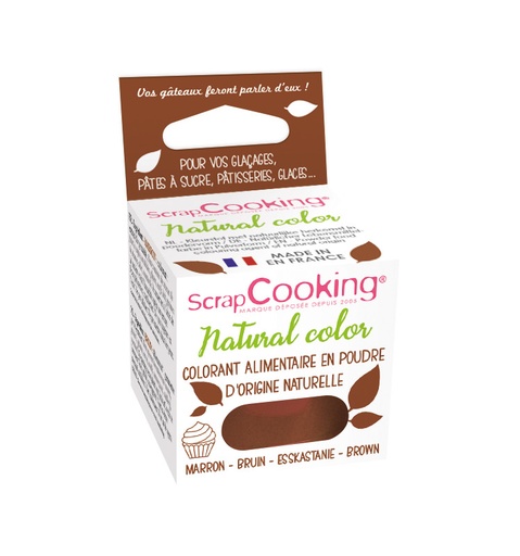 [08055660] SCRAPCOOKING COLORANT ALIMENTAIRE NATUREL MARRON  10GR