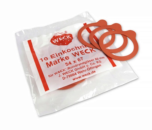 [56000544] WECK JOINTS POUR BOCAUX 54 X 67 -10P