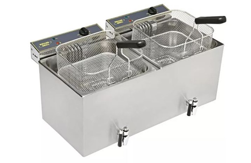 [62250384] ROLLER GRILL FRITEUSE 12L+12L MET KRAAN
