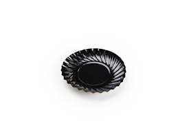 [27665047] ROUND BLACK PAPER PLATE Ø 88MM 100 PCES FOSTPLUS INCLUDED