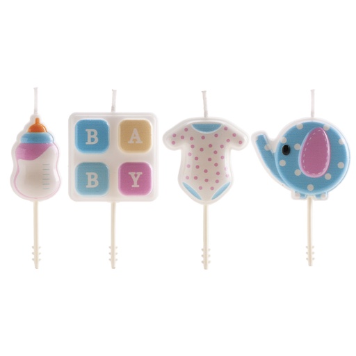 [08041961] BABY BIRTHDAY CANDLES 4PCS
