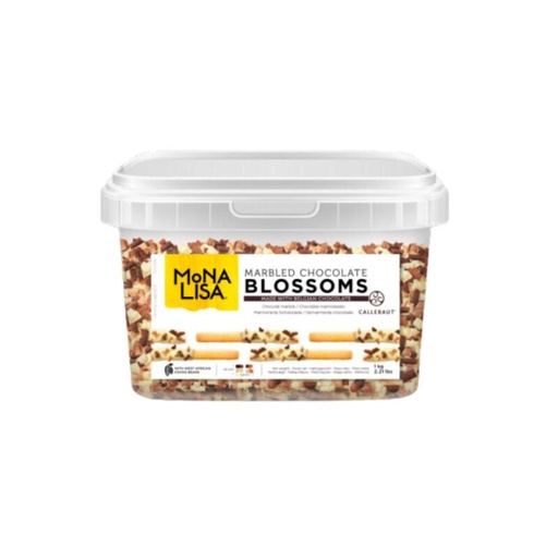 [05100803] CALLEBAUT CHX-BS-20582E0-999 KLEINE MARBRE BLOSSOMS KARTON VAN 4 DOZEN X 1KG=DOOS