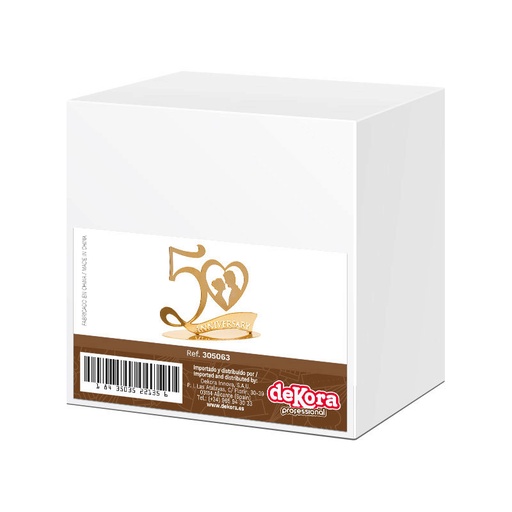 [61000074] SUPPORT DECO 50 ANS MARIAGE ORMETAL L/16CM