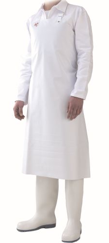 [53141095] TABLIER EN POLYURETHANE  BLANC ANTI ECLAB 300 MICRONS-STD  90X115CM