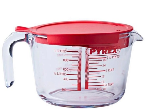 [57661162] PYREX MEASURE 1.0L W/BOROSILICATE LID -40+300°