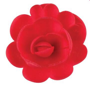 [08050225] RG04.0/12 GRANDE ROSE ROUGE EN AZYME 40MM AROME FRAISE 36 PCES