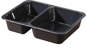 [41602922] DUNI/PLASTIKTAKE AWAY DOOS 2VERDELINGEN225X175X43