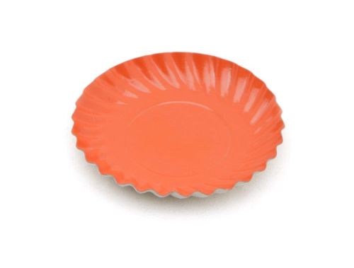 [27665277] ASSIETTE CARTON RONDE ORANGE Ø 88 MM 100 PCES  FOSTPLUS INCLUS