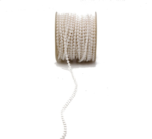 [60795756] BOBINE DE PERLES (ZARA) BOBINE DE 20M BLANC Ø4MM