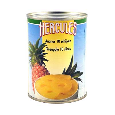 [01010122] PINEAPPLE 10 SLICES THAILAND HERCULE 0.660 KG