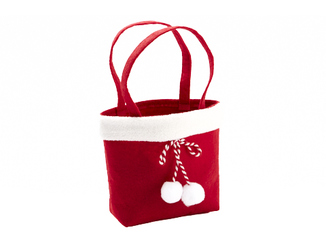 [62250623] SAC EN FEUTRE ROUGE NOËL 20XH15/29CM