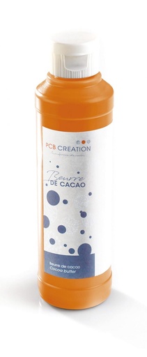 [08056084] PCB Gekleurde cacaoboter Sinaasappel 200 g ***s/cd***