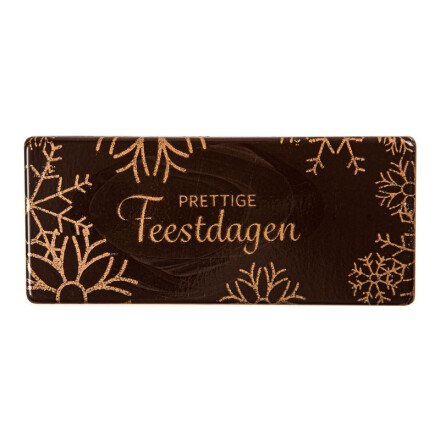 [08054432] 2015857 VROLIJK KERSTFEEST CHOCOLATE PLAQUE 80X35MM 60 PIECES ***S/CD***