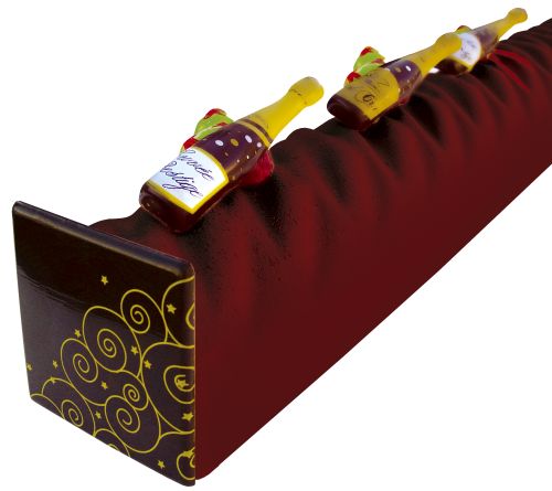 [08074072] BUB12 STRIPED AND EMBOSSED LOG MOLD IN PVC 50X8X6CM 12PCS