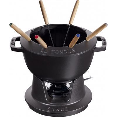 [57659915] STAUB SET A FONDUE RONDE NOIR  20CM -1.75L