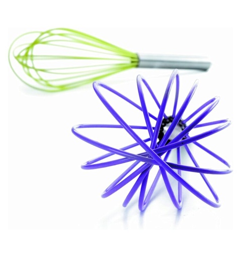 [50804046] IBILI FOUET SILICONE 25CM COULEUR MANCHE INOX