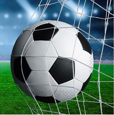 [60700457] HOME FASHION SERVIETTE 33X33CM SOCCER PAQUET DE 20PCES