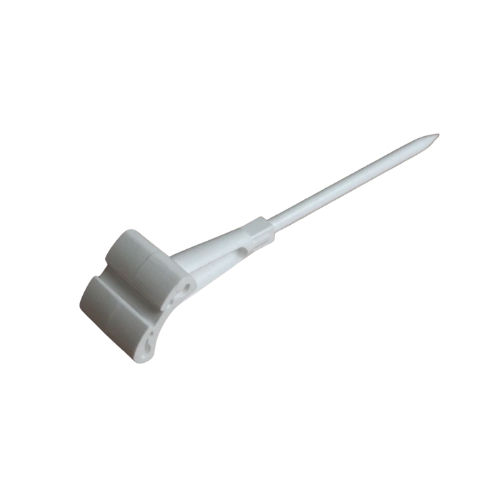 [43606082] 25 STUKS WITTE VERWIJDERBARE PLASTIC SPIKES 2 POSITIES H7CM