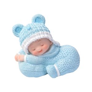[08052169] SLAPENDE BABYJOGEN/BLAUWE FIGUUR 8CM