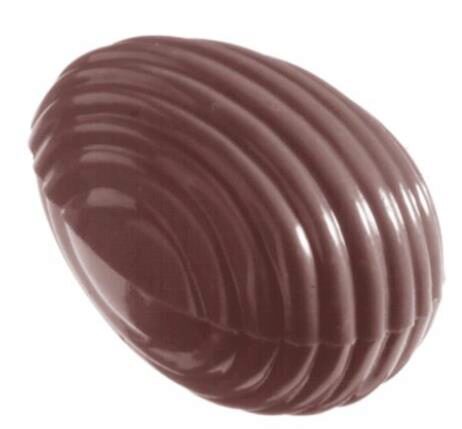[70409382] CHOCOLATE MOLD STRIPED EGG 32 MM CW1053 4X8 -- 5GR