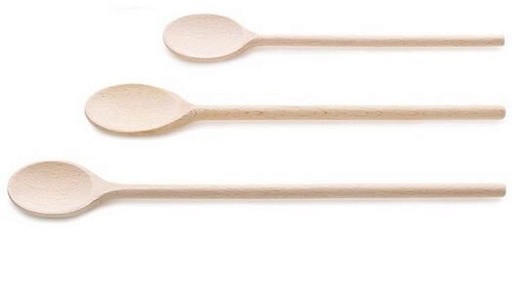 [57659368] HOUTEN LEPEL SET VAN 3 30/35/40CM - 9132