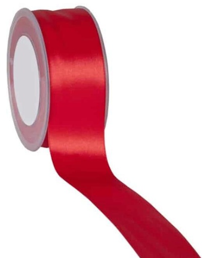 [60720550] RUBAN DOUBLE FACE SATIN ROUGE 38MM X 25M