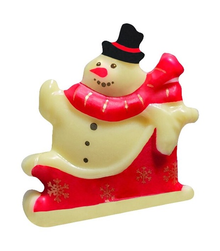 [08056242] 087105 PCB SNOWMEN CB ON HIS SLED 4.5X3.85 CM 90PCS ***S/CDE***