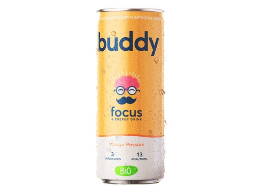 [02060480] BUDDY MANGO PASSION DRINK BLIKJES 12 X 250ML