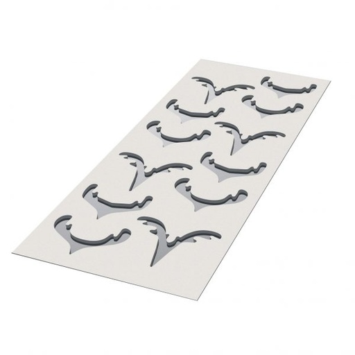 [08056280] 010714 PCB CHABLON POUR BOIS DE RENNES 12 POSES 3DESIGNS 1PCE ***S/CD***