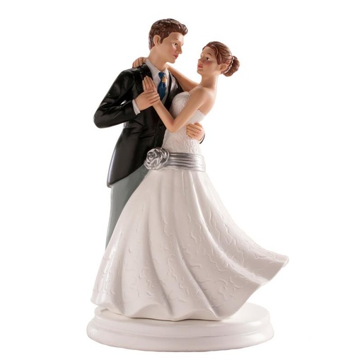[61000108] DANCING MARRIED COUPLE FIGURINE 20CM