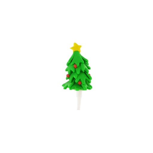 [08075998] FIGURINE SAPIN VERT 3D 5CM PLASTIQUE