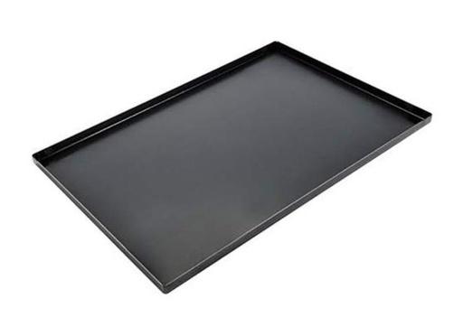 [51301166] ZWARTE PLAAT METAAL 53X32.5CM 4 RECHTE RANDEN 2 CM DIKTE 12/10