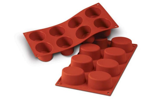 [70408217] SILIKOMART SF055 MOULE 8 GRANDS OVALES 75X55 HT   35MM 110 ML ANTI-ADHESIF GN1/3 -50° À 250°