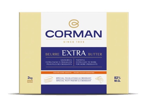 [05010015] CORMAN 26851001 (PP) BEURRE EXTRA 82% FEUILLETAGE & CROISSANT  CAROTENE 5 X 2KG 