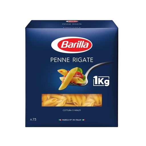 [02100206] PATES BARILLA N°73 PENNE RIGATE 1KG