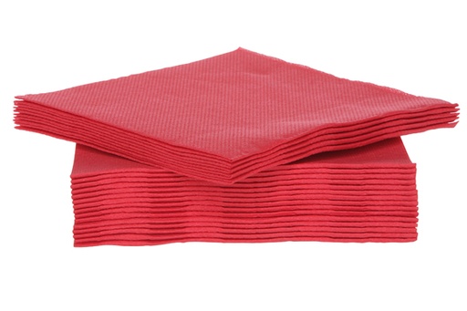 [44665096] COCKTAIL SERVETTEN ROOD 25X25CM 40 STUKKEN=PAK