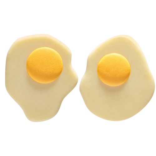 [08056491] 087067 PCB FRIED EGGS CB 2 DESIGNS 6.15X5.4CM 6.3X5.2 CM 48PCS ***ON/ORDER***