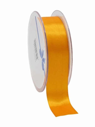 [70410057] RUBAN DOUBLE FACE SATIN ORANGE MANDARINE 25MM X25M