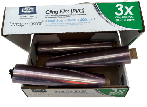 [54604023] VOEDSELFOLIE VOOR WRAPMASTER 30CM 3 ROL VAN 300 M