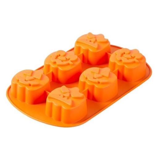 [08053530] WILTON 6-CAVITY HALLOWEEN PUMPKIN SILICONE MOLD
