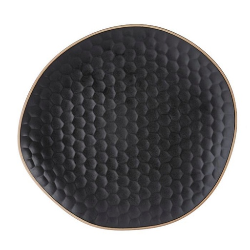 [57661131] LE COQ KYPSELI MATT BLACK FLAT PLATE 28X25.5CM STONEWARE - LKYP025NE003280