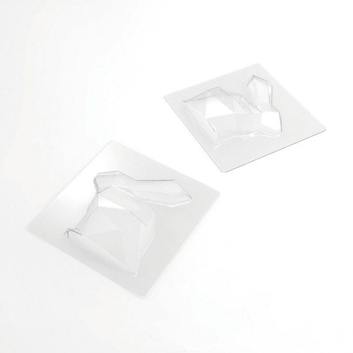[08056398] 040153 PCB MOLDS RABBIT FACETED FOR 4 PIECES 13X15.5 CM 8PCES ***S/CD***