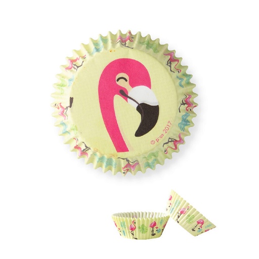 [08063380] + 90303 CAISSETTE CUPCAKE FLAMAND ROSE 50PCES***S/CDE***