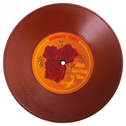 [08057717] 074024 PCB FEUILLES IMPRIMÉES LOVE SONGS POUR VINYLES 3 DESIGNS Ø 10,5 CM 24PCES ***S/CD***