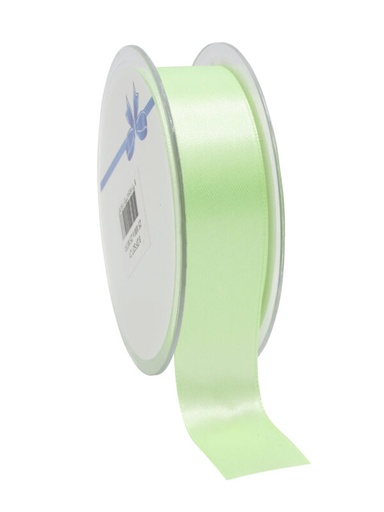 [70410067] LIGHT GREEN DOUBLE-SIDED SATIN RIBBON 25MM X 25M